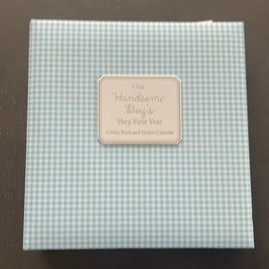 Hallmark Blue Gingham Boy Baby Book